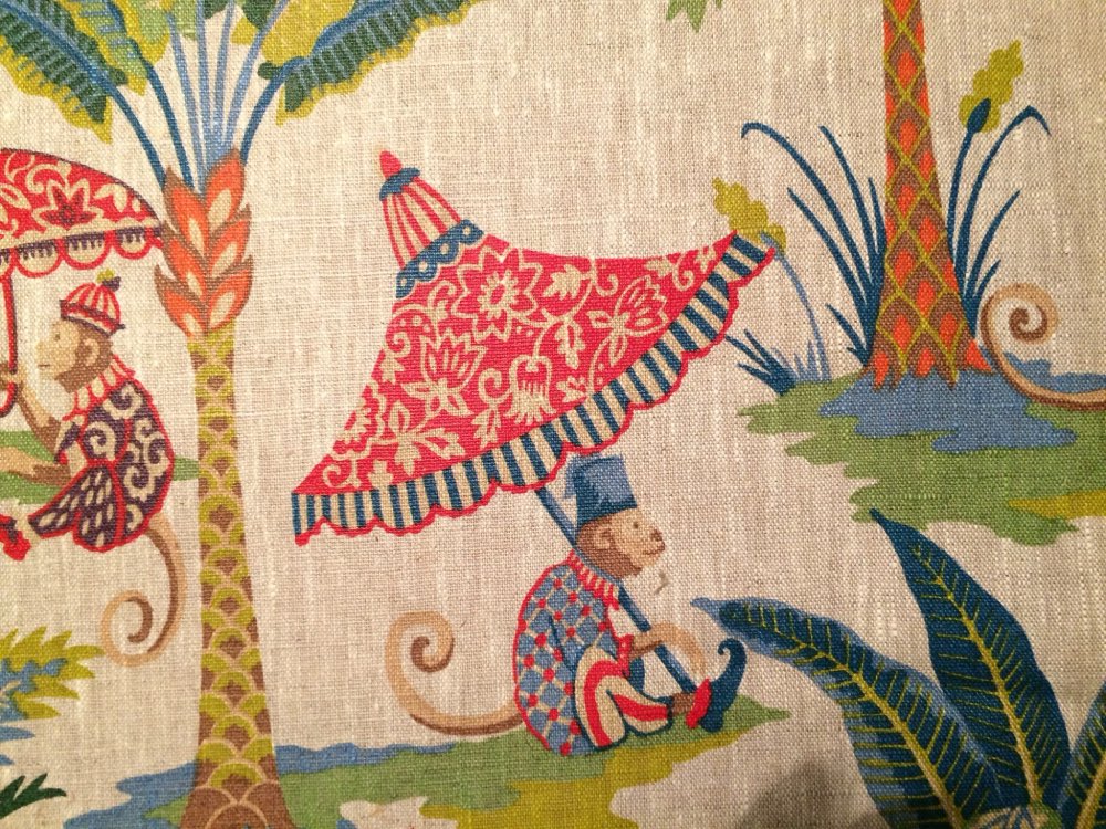 Exotic Monkey Linen Fabric